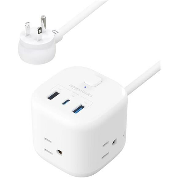 Power Strip Cube with USB C USB A Outlets and 5 Ft Extension Cord Travel - Picture 7 of 7